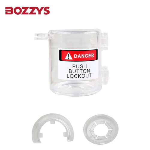 BOZZYS工业安全锁具LOTO上锁挂牌电气急停蘑菇头透明按钮开关锁罩