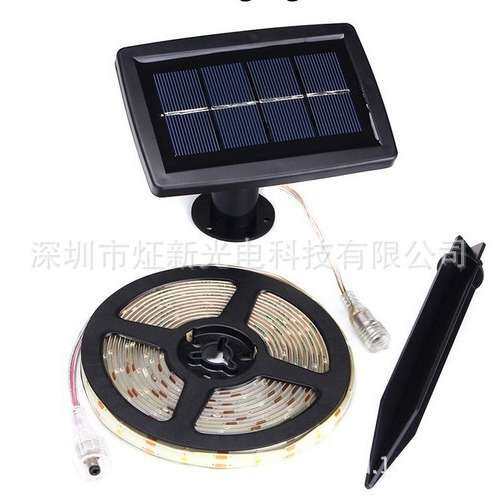 专业生产LED太阳能LED节能灯条 太阳能光感灯带 太阳能套装软灯带