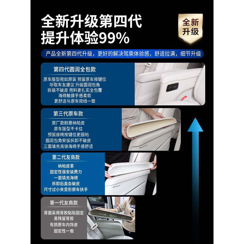 适用别克GL8插混PHEV陆尊ES陆尚LS中排座椅扶手保护盖原车同色全