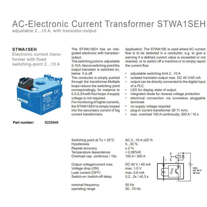 ZIEHL STWA1SEH型电子电流互感器 德国原装进口电源监控