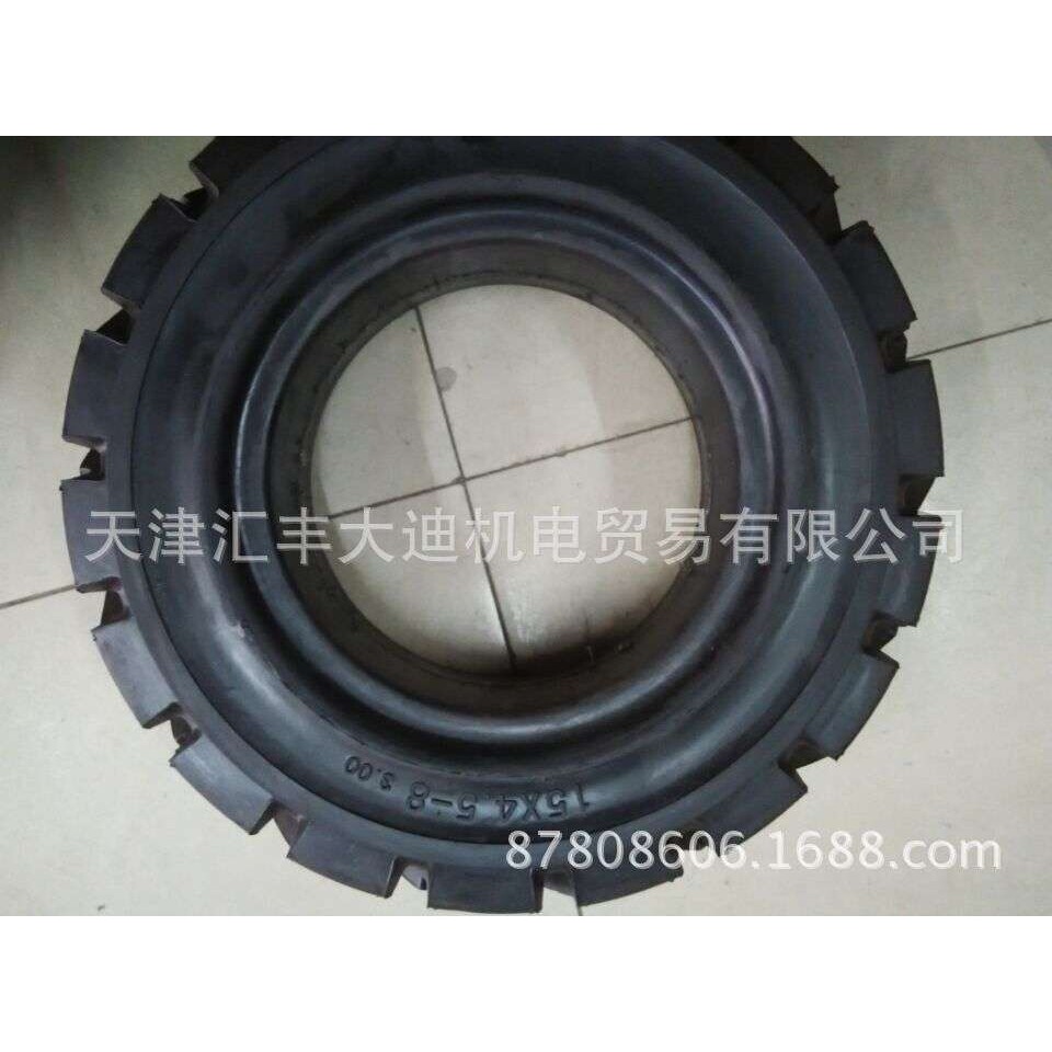 电瓶叉车实心轮胎拖车配套实心轮胎扫地机配套15x4.5-8实心轮胎