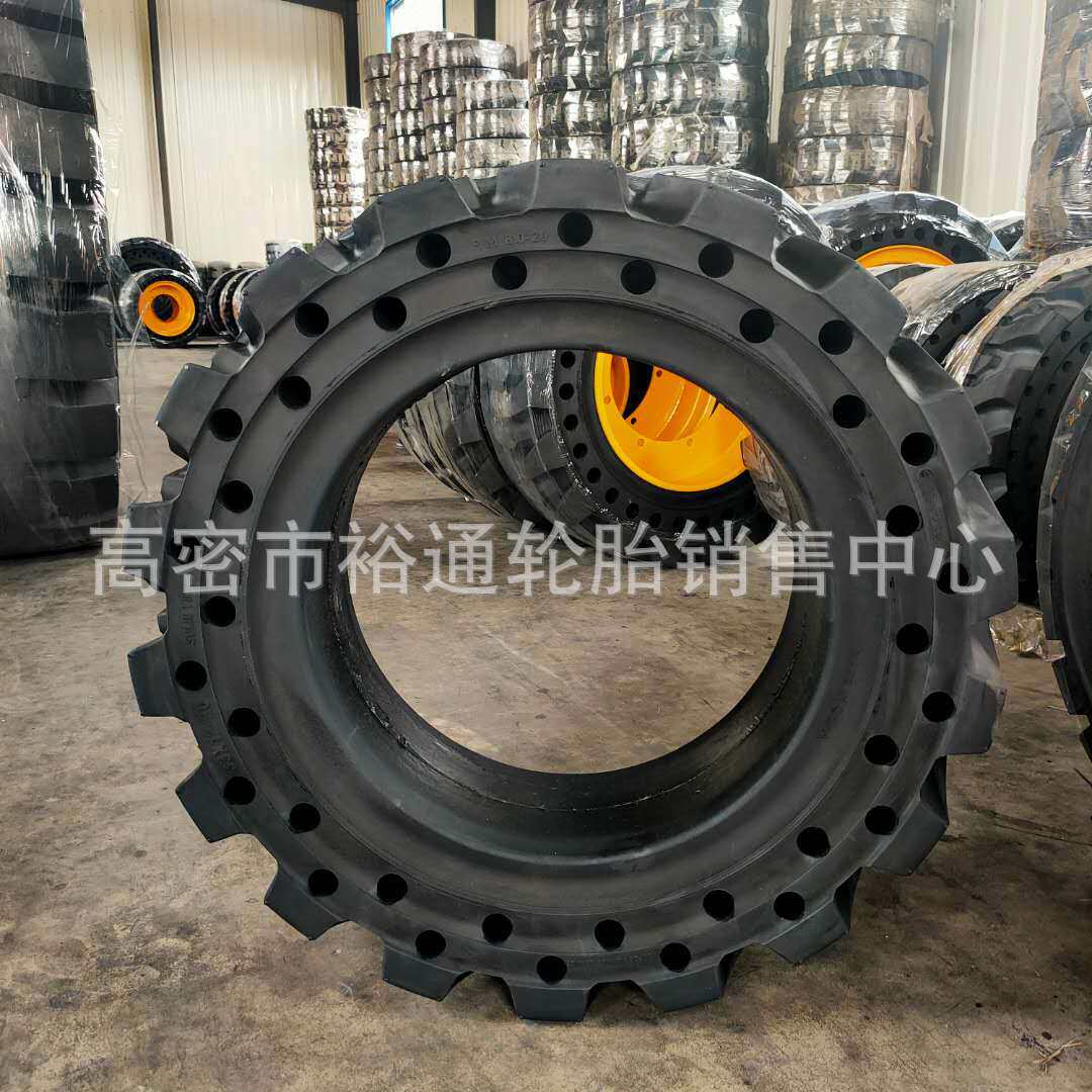 滑移装载机实心轮胎10-12-16.5 31x10-16 33x12-20 钢圈 14-17. 5
