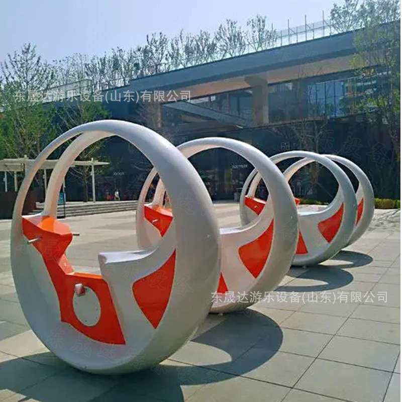 不锈钢互动脚踏发光单车 公园景区游乐场亲子互动手摇脚踏喷泉