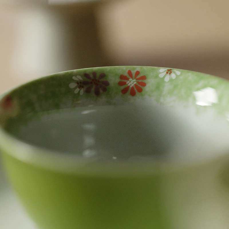 无落景德镇釉下彩手绘雏菊怀思主人杯家用陶瓷品茗杯留香杯茶杯