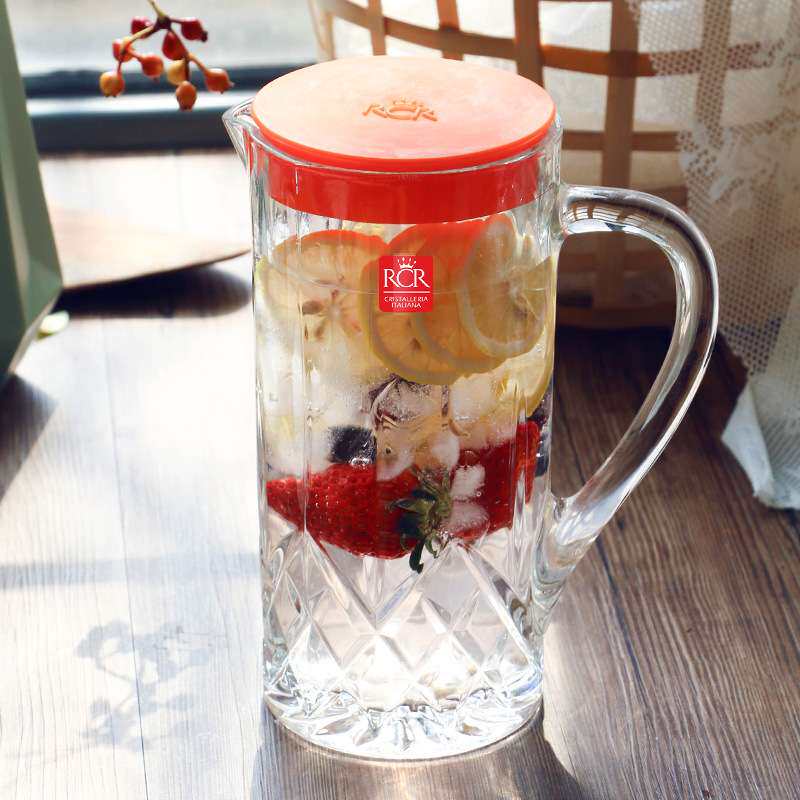 意大利进口RCR水晶玻璃冷水壶 玻璃凉水壶果汁壶大水扎傲柏1200ml