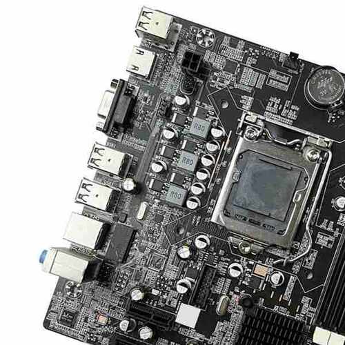 B75台式电脑主板+随机CPU+开关线+SATA线+导热硅脂+导热垫+挡板