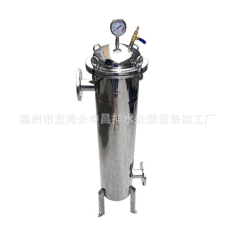 厂家直供不锈钢抱箍2号机袋式过滤器卡箍式井水河水泳池水过滤器