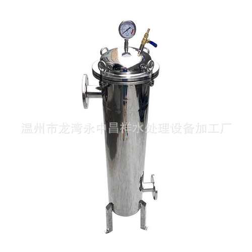 厂家直供不锈钢抱箍2号机袋式过滤器卡箍式井水河水泳池水过滤器