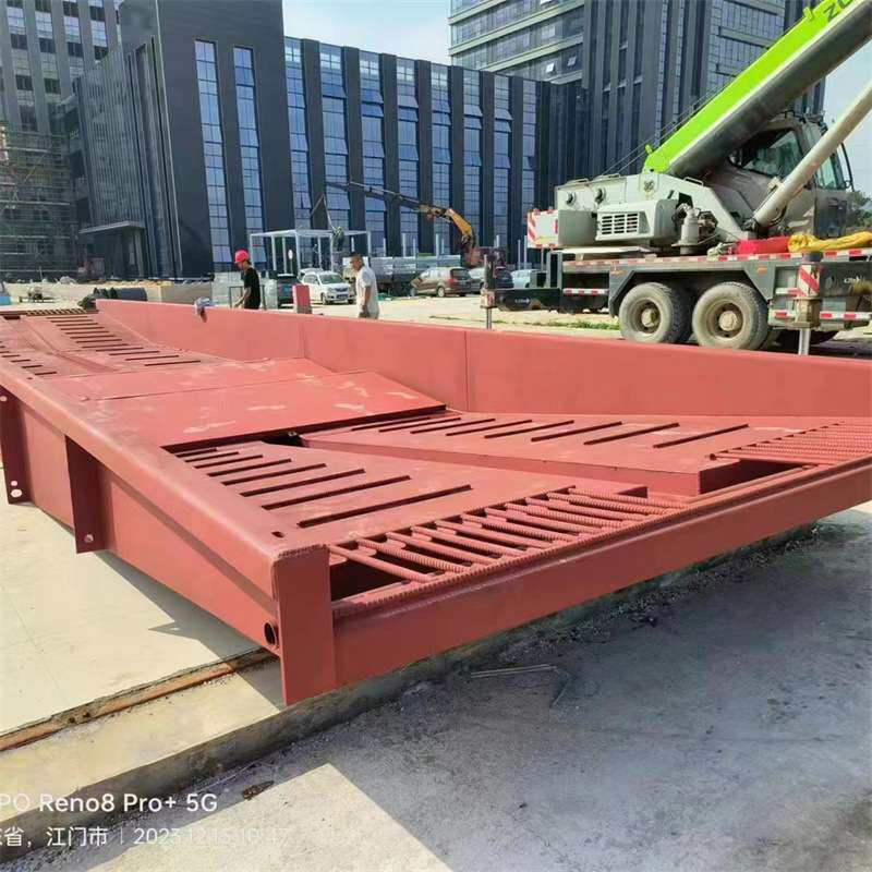 成品钢制通道下沉式洗车槽 车辆轮胎底盘清洗设备建筑工地洗车池
