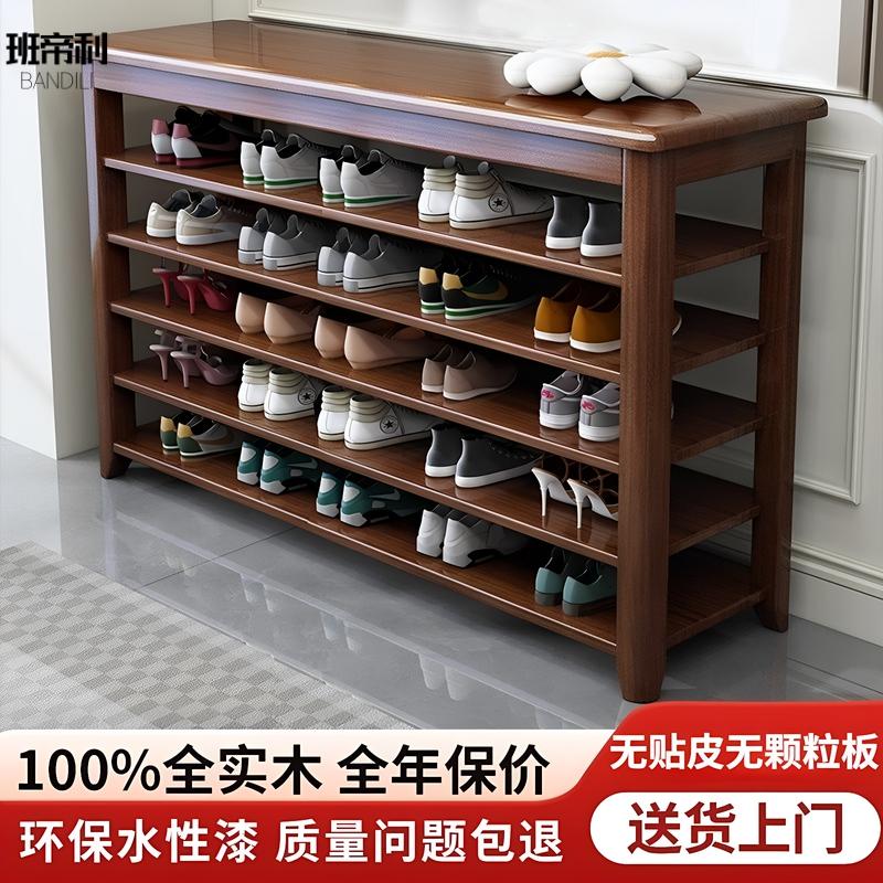 北欧风软包可坐式换鞋凳鞋架一体