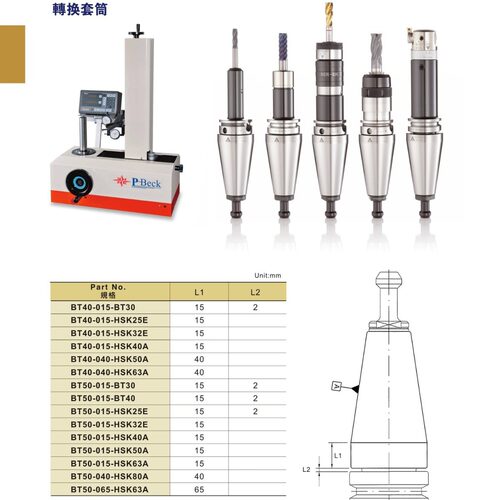 丸荣拉爪PBEC对刀仪角度头油压虎钳对刀仪转换套HSK32主轴拉爪