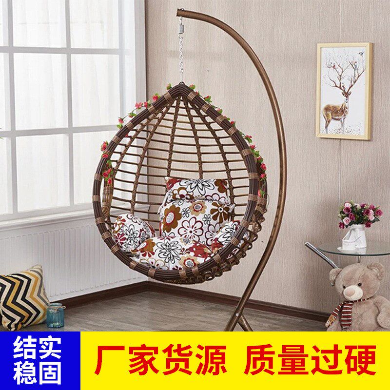 吊篮藤椅成c人室内吊床摇篮椅掉阳台吊兰懒人鸟巢双人摇椅秋千吊