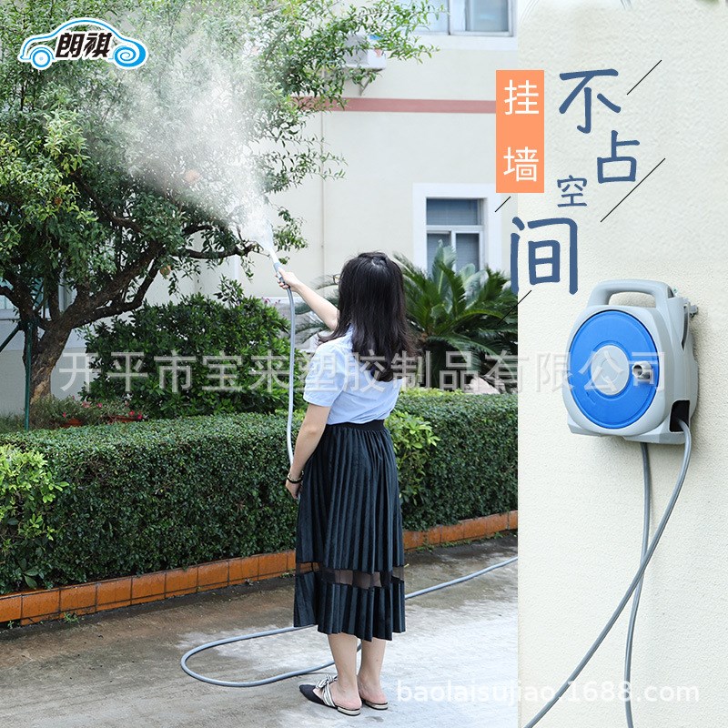 家用浇花水枪洗车器浇水喷头洒水浇J菜园艺水管车收纳架套装
