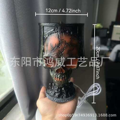 跨境新品万圣节Skull Light骷髅灯庭院灯树脂鬼节花园装饰工艺品