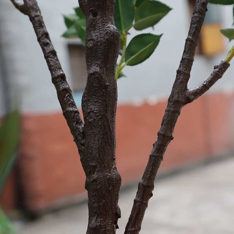 仿真茶花树室内外装饰假茶花树 假植物塑胶杆新款造景仿真绿植