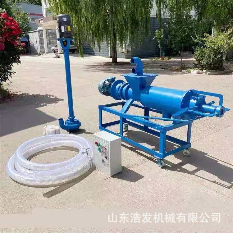牛粪猪粪处理挤干机200型电动螺旋式脱水机自吸上料红薯渣分离机