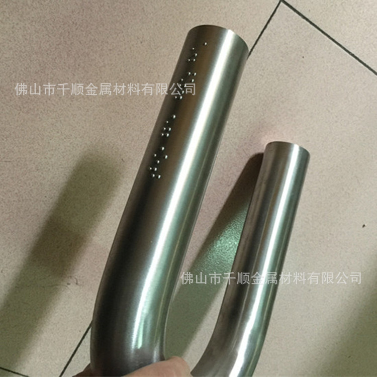 304拉丝不锈钢51圆管盲文凸点加工厚壁管上下楼梯提示无障碍通道