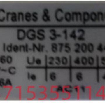 德国DEMAGCRANES齿轮限位开关