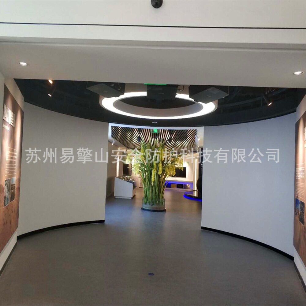 企业展厅宴会舞台重型圆弧形塞拉门LED屏幕控制系统防火卷帘