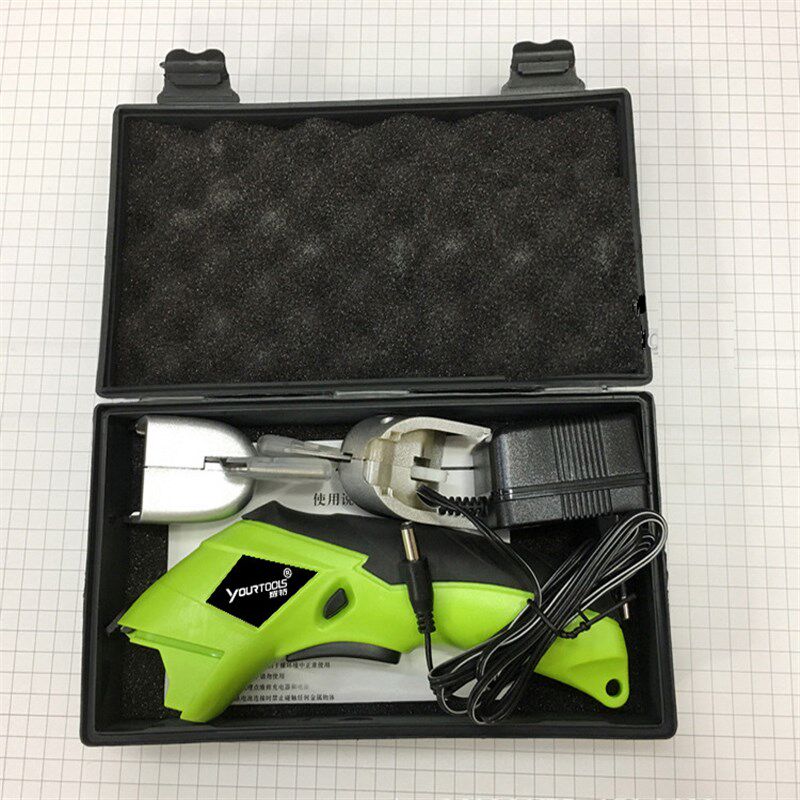 CS4001绿色粉色橙色电动剪刀布料皮革裁缝电剪刀U便携式充电剪刀