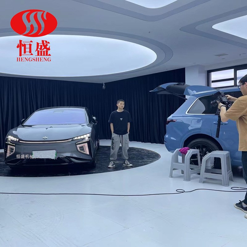 现货汽车旋转盘展厅旋转展示圆台车展摄影旋转台工Y业车间转台