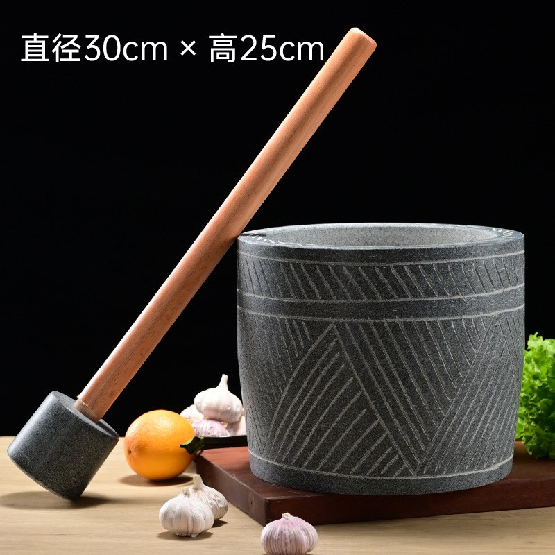 特号蒜臼子研f磨器石窝打年糕剥蒜压蒜对窝子大号打糍粑石头捣蒜