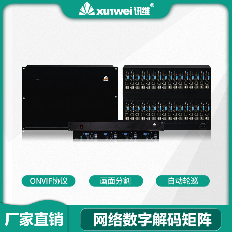 解码矩阵企业多画面监控拼接服务器hdmi数字网络高清视频解码矩阵