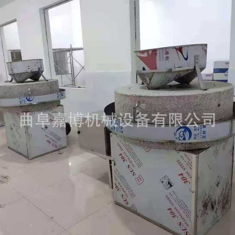 山东80型青稞小麦磨面机 杂粮煎饼石磨 面粉石磨不锈钢盘好清理