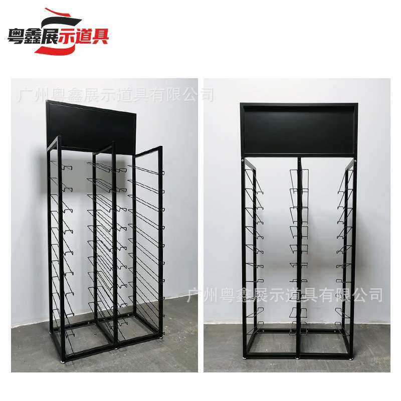 铁艺金属陶瓷货架 多功能置物架地砖木地板立式样品展示架子
