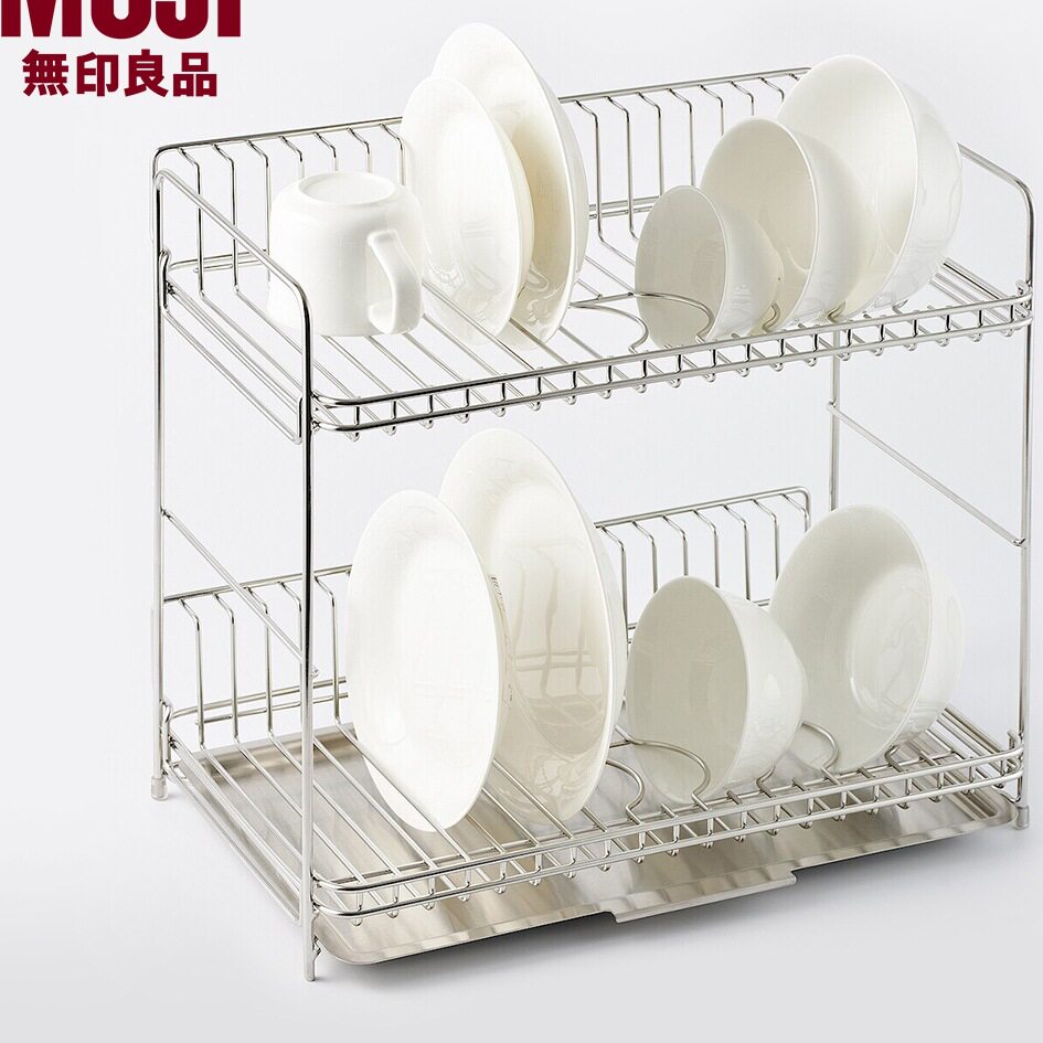 不锈钢双层沥水篮伸缩式沥水架厨房长方形水槽碗架