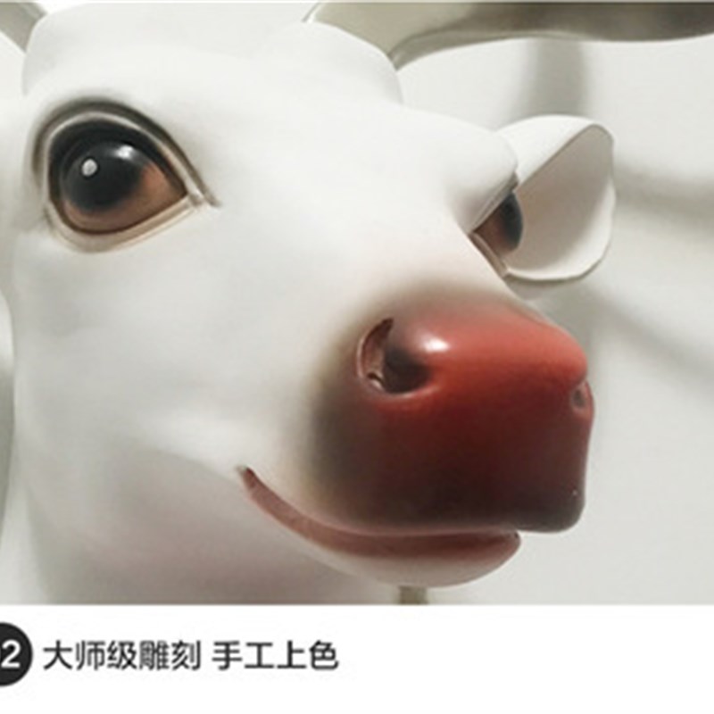 创意郁金香鹿头动物树脂壁挂家z居墙壁装饰书房客厅民宿酒店新中