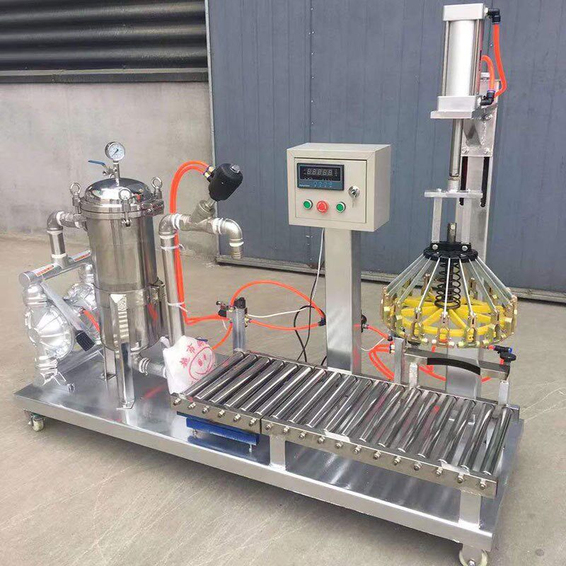 气动油漆灌装机液体自动计量灌装机袋N式过滤器自动计量称