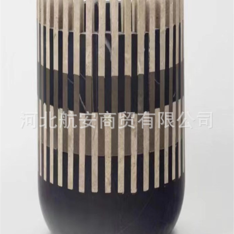 现代简约创意大理石花瓶r花插花器异形石材工艺品桌面软装饰品摆