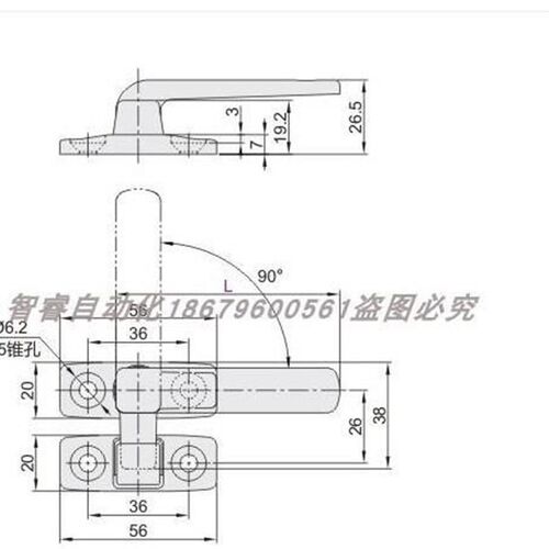 LCR/LCL80/100 拉手 旋转扣 不锈钢把手 FHS31-L80/L10X0 FHS41