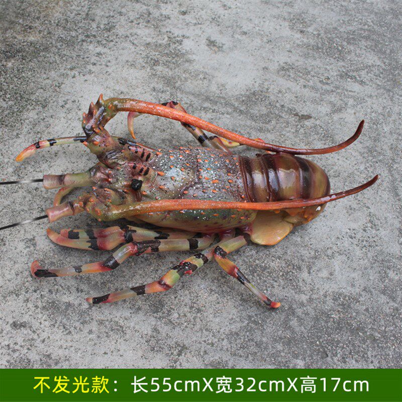 发光仿真虾兵蟹将摆件玻璃钢螃蟹模型招牌龙虾大闸蟹X雕塑门头装