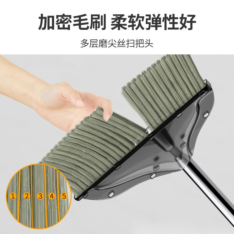 品质扫把簸箕套装塑料粘笤帚德国铲不捎组合扫帚家用头发透明垃圾