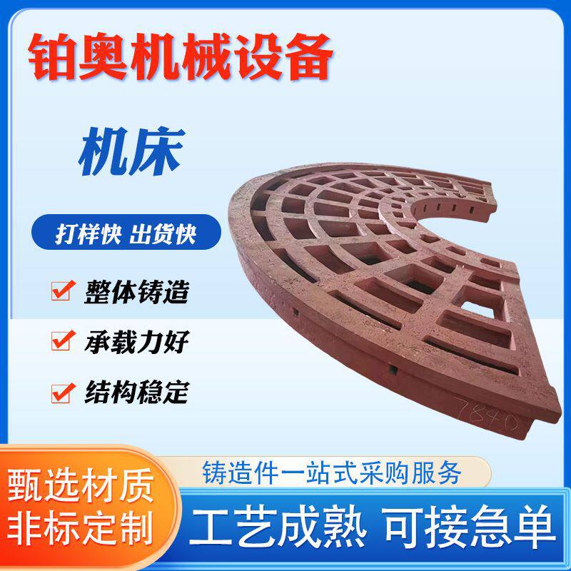 厂家供应球墨铸件数控机床铸件线轨硬轨床身立柱铸铁机床磨床平台