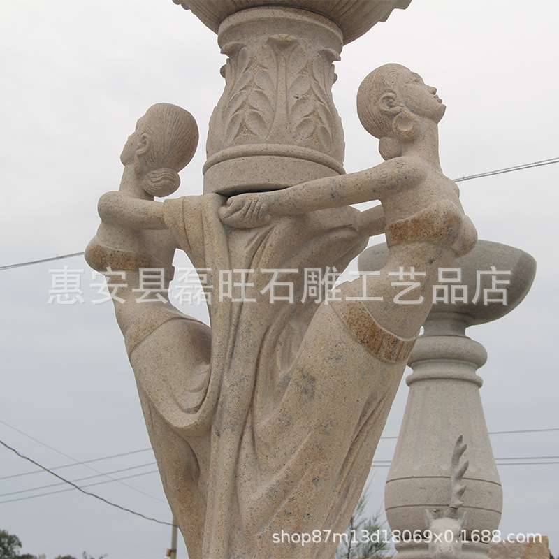 庭院雕刻欧式石雕水景喷泉摆件广场大理石喷泉石雕流水景观装饰