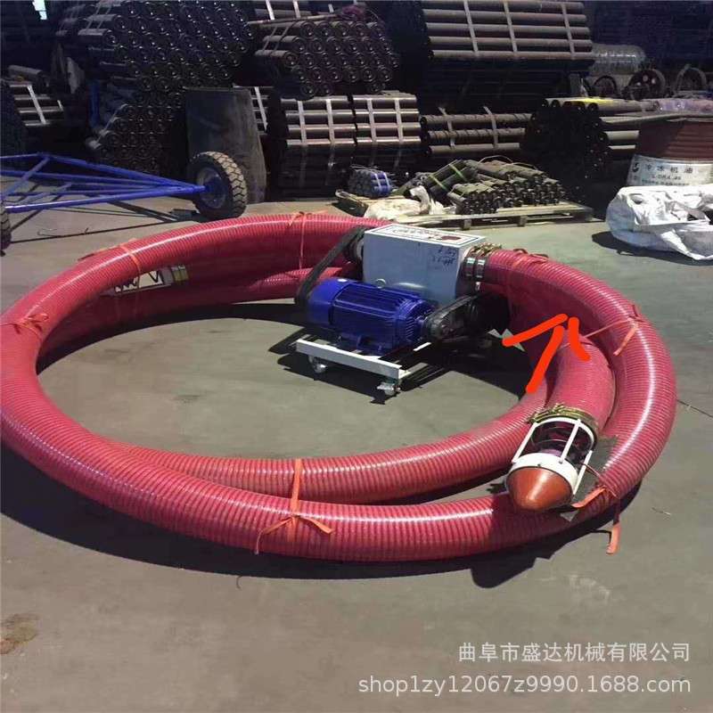高粱玉米自吸式抽料机 两相电220v小型随车收粮麦子软管吸粮机