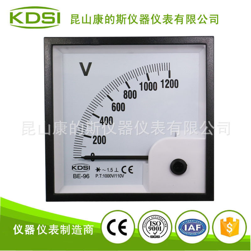 KDSI刻度盘指针电压表BE-96AC1200V1000-110V整流式