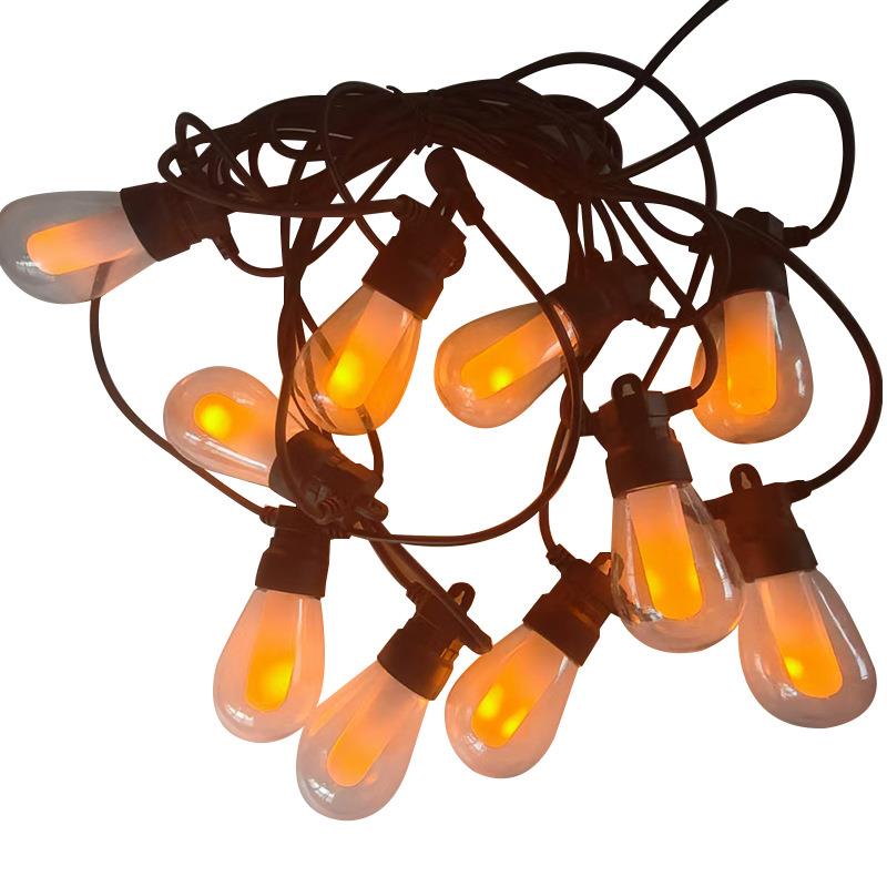 低压太阳能彩灯室内灯带室外瀑布灯串户外LED聚会彩灯防水