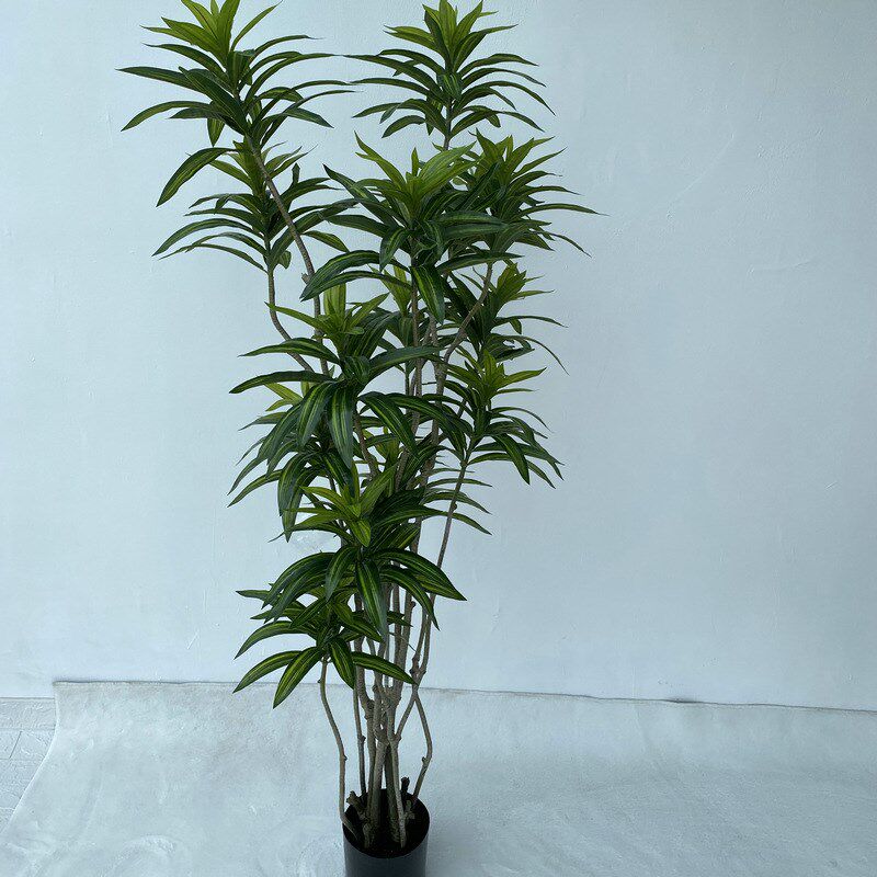 高仿真百合竹盆栽 室内客厅大型落地仿真盆景造景 仿生植物假绿植