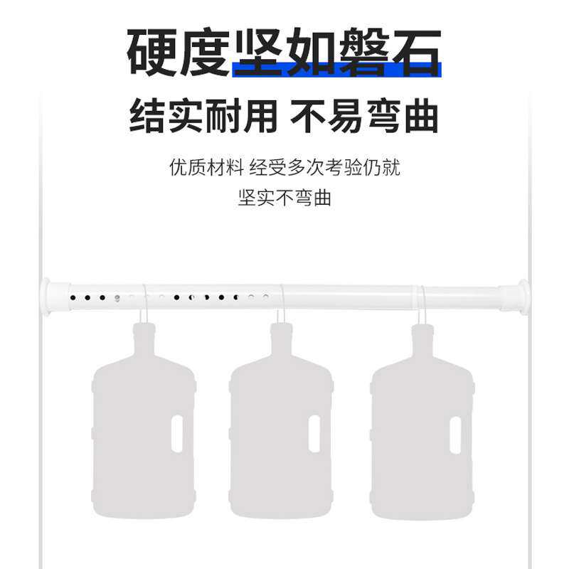 伸缩杆免打孔安装窗帘伸缩杆简易安装罗马杆轨道隔断弹簧杆支撑杆