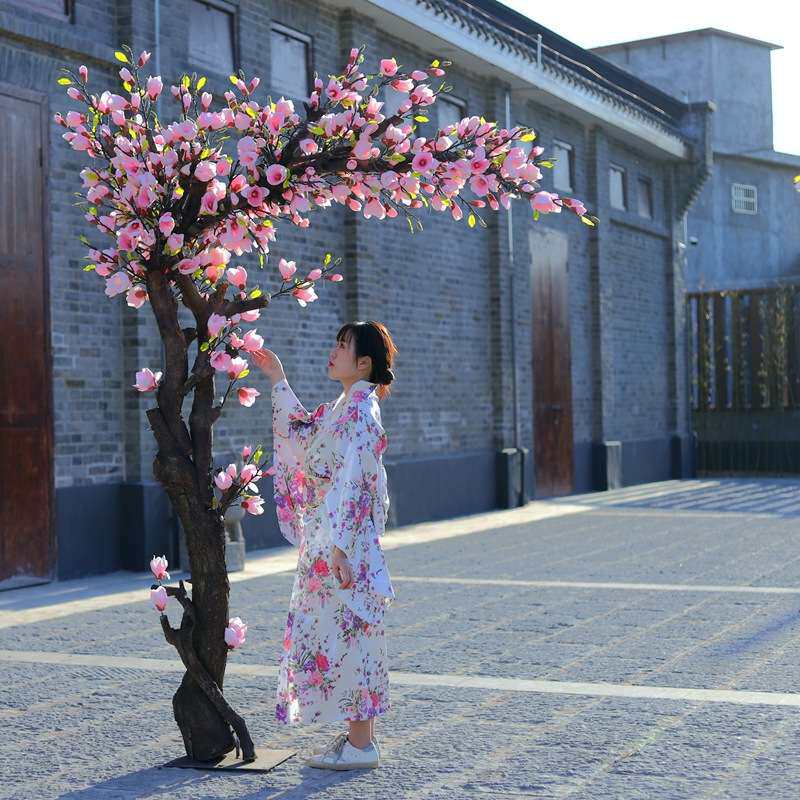 仿真玉兰树室内装饰假玉兰舞台道具商场布景玉兰树玉兰花厂家直销