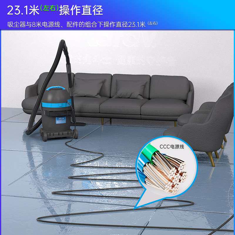 凯德威DL-1032粉尘商用桶式吸尘器工业大功率吸尘吸水机干湿两用