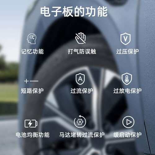新款私模车载充气泵22缸汽车自行车轮胎6000毫安多功能电动充气泵