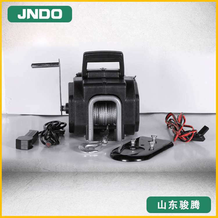 船用电动绞盘5000磅 小型汽车游艇便携式电动绞盘12V海用牵引机