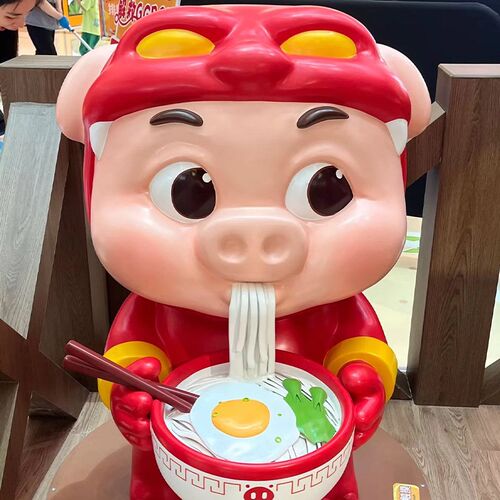 玻璃钢卡通人物雕塑现做大型公仔吉祥物IP形象潮玩偶户外美陈摆件