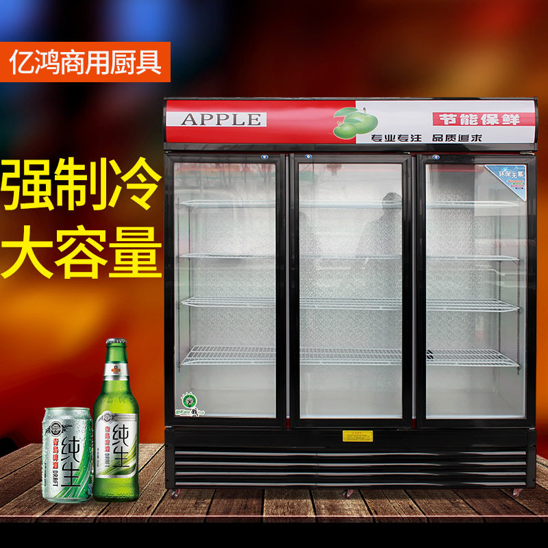商用冰柜保鲜冷藏柜立式酒吧展示柜冰箱商用便利店三门饮料啤酒柜