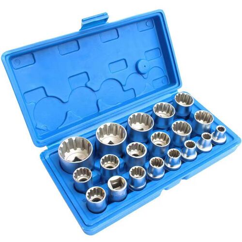 12角梅花齿型套筒 1/2大飞异型套头套装14/17/19棘轮扳手8-32mm